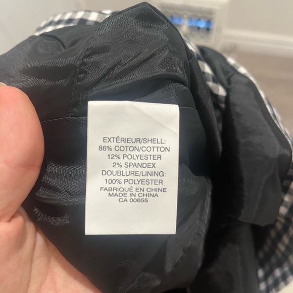 Black White Gingham Plaid Mini Dress Medium Y2K‎ Cottagecore Coquette Girl - Picture 5 of 6